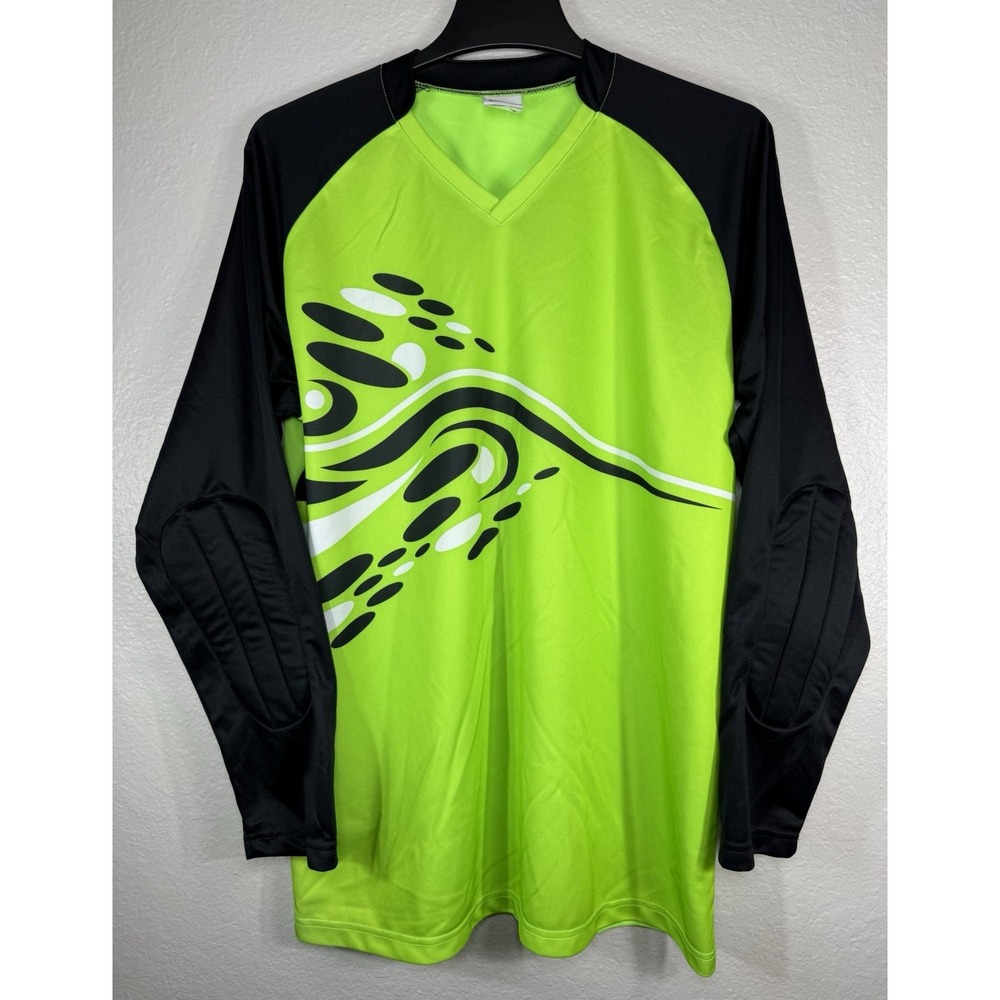 High 5 Sportswear Soccer Goalie Long Sleeve Shirt Green Black Size M